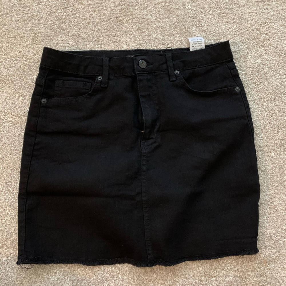 Nasty gal black jean skirt